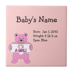 Es ist ein Girl-Pink-Bär Fliese