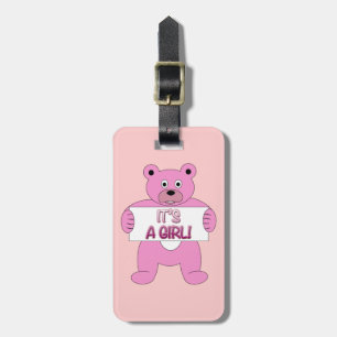 Es ist ein Girl-Pink-Bär Gepäckanhänger