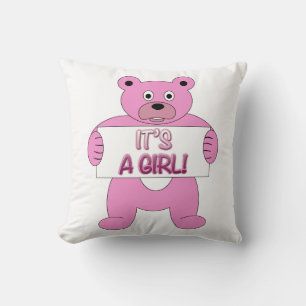 Es ist ein Girl-Pink-Bär Kissen