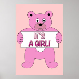 Es ist ein Girl-Pink-Bär Poster