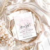 Es ist ein Girl Pink Bow Modern Elegant Baby Showe Einladung