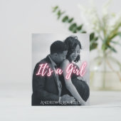 Es ist ein Girl Pink Elegant Foto (Stehend Vorderseite)