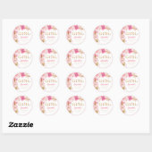 Es ist ein Girl Pink Floral Baby Shower Sticker (Blatt)