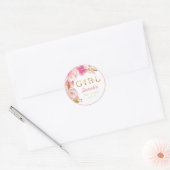 Es ist ein Girl Pink Floral Baby Shower Sticker (Umschlag)