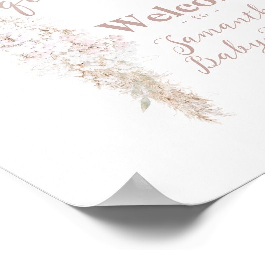 Es ist ein Girl Pink Heart Balloon Baby Dusche Emp Poster (Ecke)