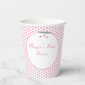 Es ist ein Girl Pink Polka-Dot Pappbecher (Rückseite)