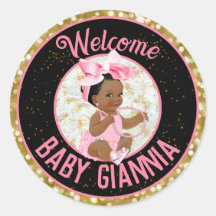 Es ist ein Girl Pink und Gold Glitzer Elegant