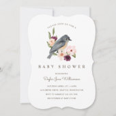 Es ist ein Girl Pink Wasserfarbe Florals & Little Einladung (Vorderseite)