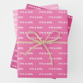 Es ist ein Girl-Pink-Wrapping Paper Sheets Geschenkpapier Set (Beispiel)