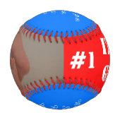 Es ist ein Girl Red White Blue Foto Baseball (Rückseite)