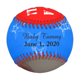 Es ist ein Girl Red White Blue Foto Baseball