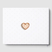 Es ist ein Girl Rose Gold Script Balloon Letters B Gästebuch (Rückseite)