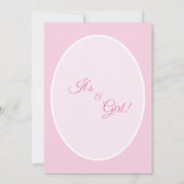 Es ist ein Girl Script Foto Pink Girly Elegant Bir Ankündigung (Rückseite)
