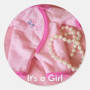 Es ist ein Girl-Sticker Runder Aufkleber
