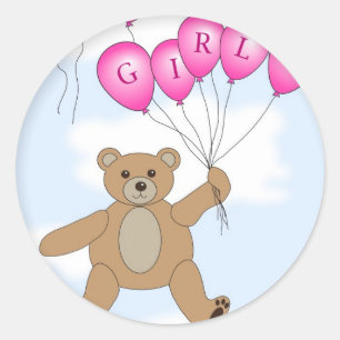 Es ist ein Girl Teddy Bären Aufkleber
