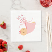 Es ist ein Girl-White-Standard-Mittagessen Napkin Serviette (Beispiel)