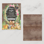 Es ist ein Girl Woodland Baby Duschdusche Windeln Begleitkarte (Vorne/Hinten)