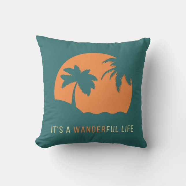 Es ist ein glückliches Leben Kissen (Vorderseite)