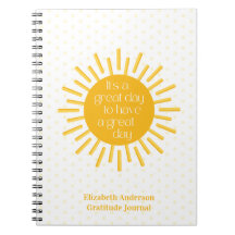 Es ist ein "Great Day Sun Gratitude Journal"