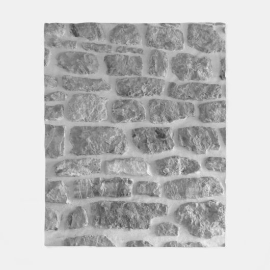 Es ist ein grobes, horizontal gezogenes Mauermuste Fleecedecke (Vorderseite)