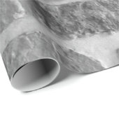 Es ist ein grobes, horizontal gezogenes Mauermuste Geschenkpapier (Rolleneckpunkt)