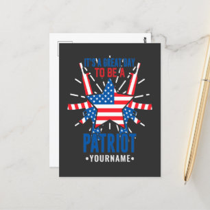 Es ist ein großartiger Tag, um ein Patriot zu sein Postkarte