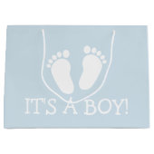 Es ist ein großes Abdruck-Babyduschen-Party des Große Geschenktüte (Vorderseite)