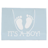 Es ist ein großes Abdruck-Babyduschen-Party des Große Geschenktüte (Rückseite)