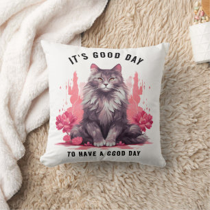 Es ist ein guter Tag - Cat Day Celebration Kissen