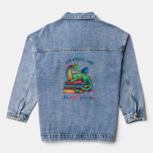 Es ist ein guter Tag, ein Buch zu lesen Jeansjacke