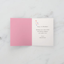 Es ist ein guter Tag für einen 1. Geburtstag Pink  Karte