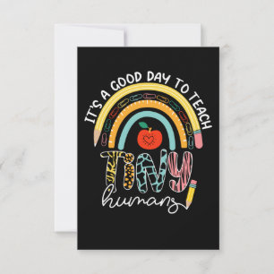 Es ist ein guter Tag, kleine Menschen zu unterrich RSVP Karte