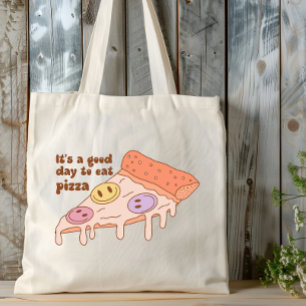 Es ist ein guter Tag Pizza zu essen - Spaß Design Tragetasche