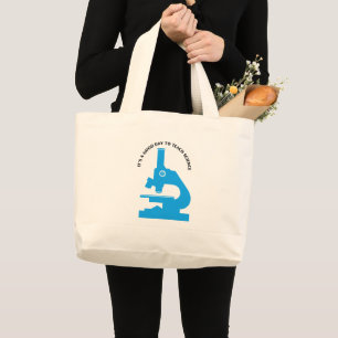 Es ist ein guter Tag, Science Blue beizubringen Jumbo Stoffbeutel