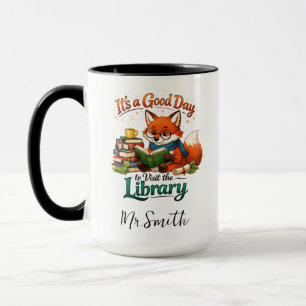 Es ist ein guter Tag, um die Bibliothek zu besuche Tasse