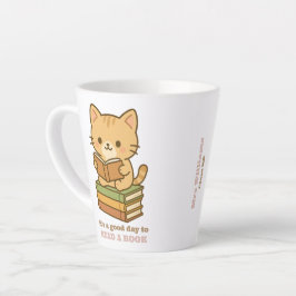 Es ist ein guter Tag, um ein Buch zu lesen, süße K Milchtasse