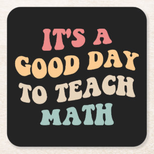 Es ist ein guter Tag, um Mathe II zu unterrichten Rechteckiger Pappuntersetzer