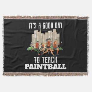 Es ist ein guter Tag, um Paintball zu unterrichten Decke