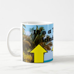 Es ist ein "halb voll" Art Tag ! Kaffeetasse