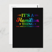 Es ist ein Hamilton-Ding, das man nicht verstehen Postkarte (Vorne/Hinten)
