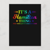 Es ist ein Hamilton-Ding, das man nicht verstehen  Postkarte (Vorderseite)