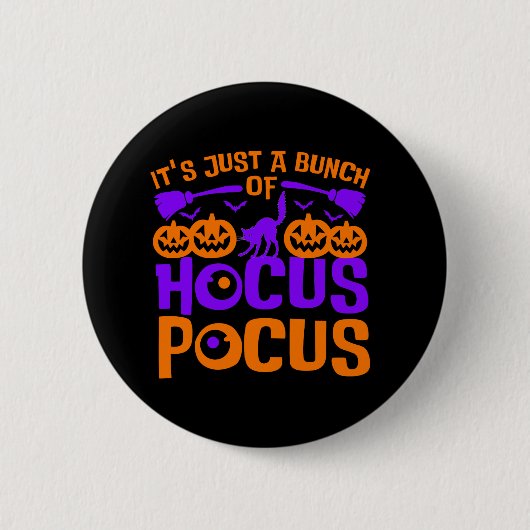 Es ist ein Haufen Hocus Pocus Halloween T - Shirt Button (Vorderseite)