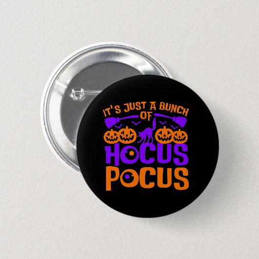 Es ist ein Haufen Hocus Pocus Halloween T - Shirt Button (Vorne & Hinten)