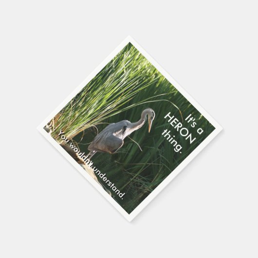 Es ist ein Heron-Ding Serviette (Ecke)