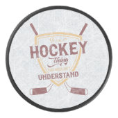 Es ist ein Hockeyspiel, Eishockeypuck Eishockey Puck (Vorderseite)