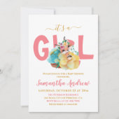 Es ist ein Hübscher Mädchenfuchs, der eine Kinderd Einladung (Vorderseite)