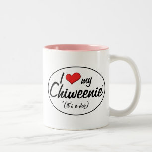 Es ist ein Hund! I Liebe mein Chiweenie Zweifarbige Tasse