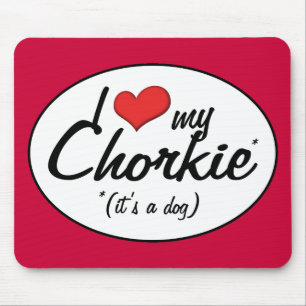 Es ist ein Hund! I Liebe mein Chorkie Mousepad