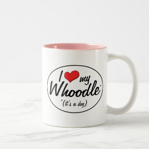 Es ist ein Hund! I Liebe mein Whoodle Zweifarbige Tasse