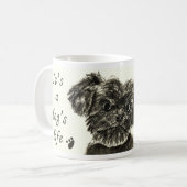 Es ist ein Hunde Leben Funny Schnauzer Welpe Art S Kaffeetasse (Vorderseite Links)